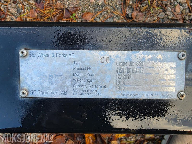 SE Equipment AB Crane jib S50 / KRANJIBB / LØFTEBOM - Construction equipment: picture 3 SE Equipment AB Crane jib S50 / KRANJIBB / LØFTEBOM - Construction equipment: picture 3