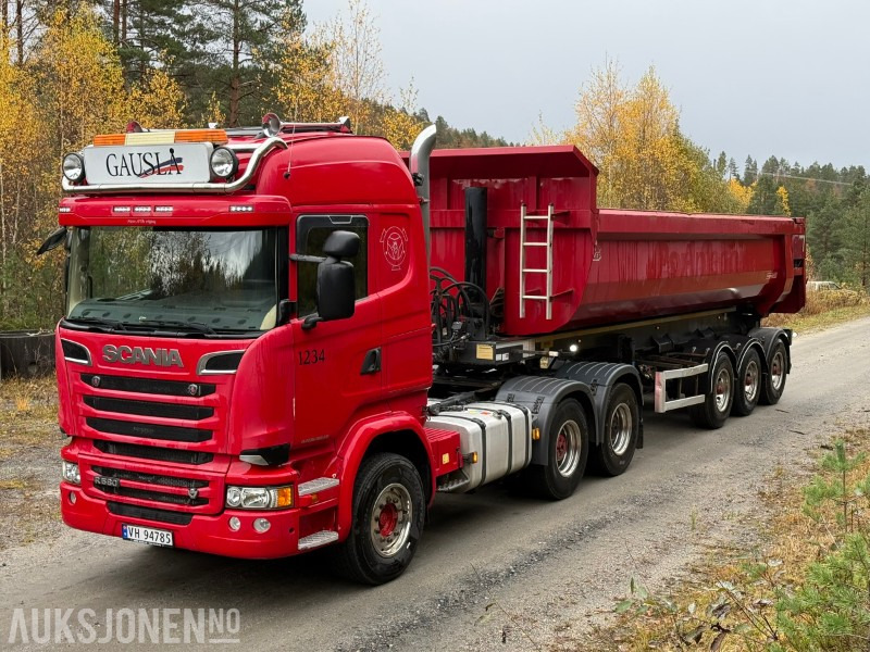 2018 Scania R580-V8-6x4-EURO6-260.000km-Tippsemi m/ Langendorf tralle - Tractor unit: picture 1 2018 Scania R580-V8-6x4-EURO6-260.000km-Tippsemi m/ Langendorf tralle - Tractor unit: picture 1