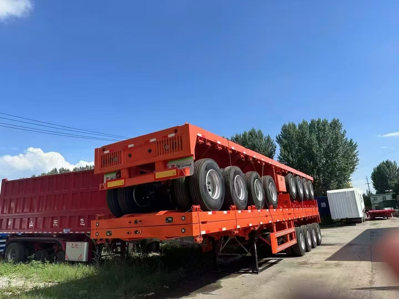 New Low loader semi-trailer ZHICHENG Semi Flat Bed Low Bed in New or Used with 3 Axles 4 Axles: picture 27