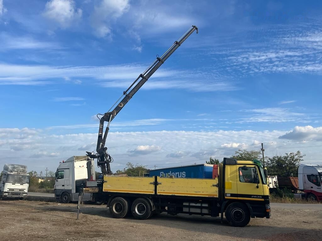Mercedes-Benz Dropside camion Mercedes-Benz Actros MP1 V6 2635 + KRANE HIAB 17 - Crane truck, Dropside/ Flatbed truck: picture 1 Mercedes-Benz Dropside camion Mercedes-Benz Actros MP1 V6 2635 + KRANE HIAB 17 - Crane truck, Dropside/ Flatbed truck: picture 1