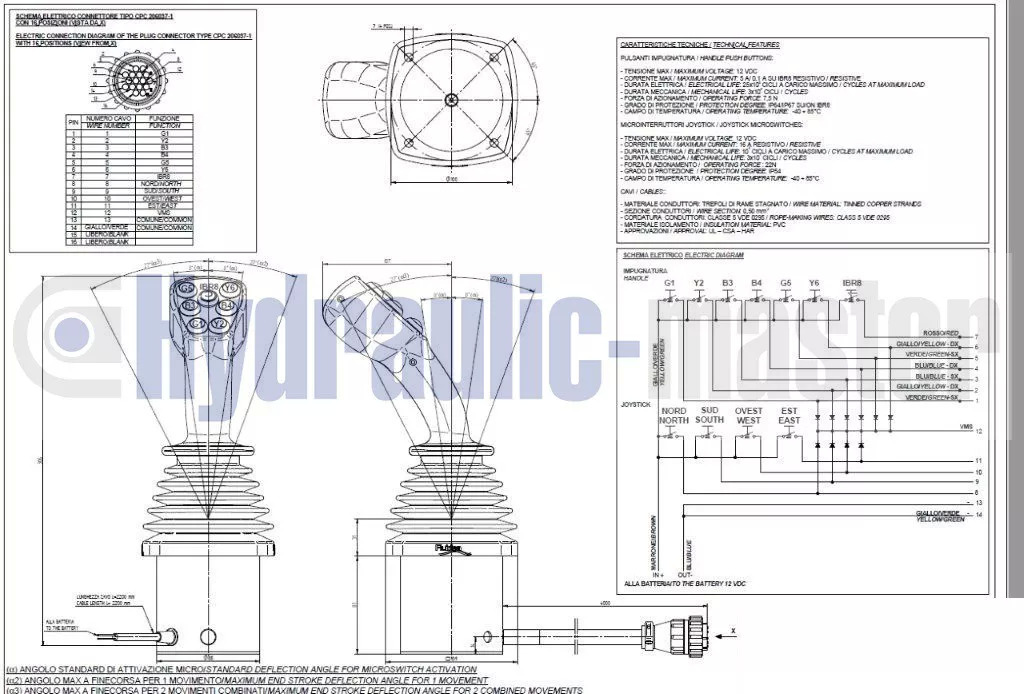 Joystick JCB with Monoblock Valve 5 functions MF, CASE, John Deere - Agricultural machinery: picture 2 Joystick JCB with Monoblock Valve 5 functions MF, CASE, John Deere - Agricultural machinery: picture 2