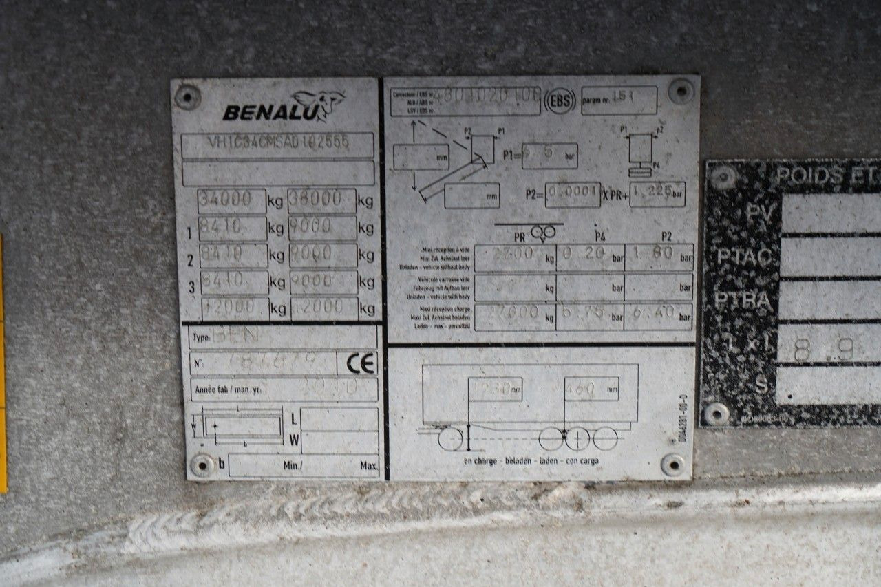 Tipper semi-trailer Benalu WYWROTKA / 23 m3 / ALUMINIOWA / OŚ PODNOSZONA /: picture 20