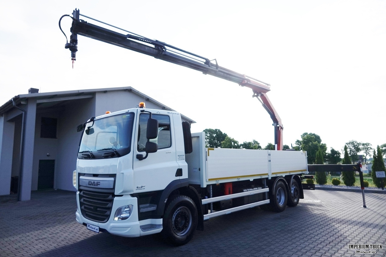 DAF CF 370 / 6x2 / SKRZYNIOWY - paka: 6,4 m / + HDS PALFINGER PK 18002 - max 6 000 kg / PILOT / EURO 6 / OŚ PODNOSZONA - Dropside/ Flatbed truck, Crane truck: picture 2 DAF CF 370 / 6x2 / SKRZYNIOWY - paka: 6,4 m / + HDS PALFINGER PK 18002 - max 6 000 kg / PILOT / EURO 6 / OŚ PODNOSZONA - Dropside/ Flatbed truck, Crane truck: picture 2