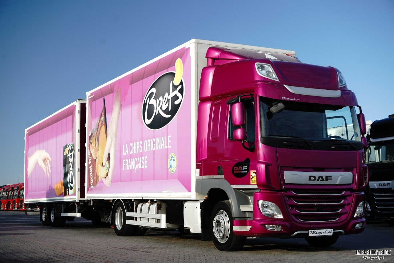 DAF CF 450 / ZESTAW TANDEM / KONTENER / 120 M3 / PRZEJAZDOWY / LECITRAILER / SAF / MOCNA PODŁOGA - Box truck: picture 4 DAF CF 450 / ZESTAW TANDEM / KONTENER / 120 M3 / PRZEJAZDOWY / LECITRAILER / SAF / MOCNA PODŁOGA - Box truck: picture 4