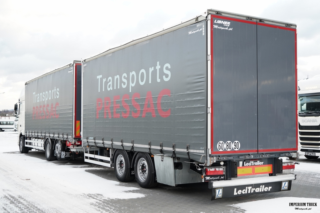 DAF XF 480 / ZESTAW TANDEM / 120 M3 / PRZEJAZDOWY / OŚ PODNOSZONA / OŚ SKRĘTNA / PODŁOGA SZYNA DESKA / WINDA DHOLLANDIA / KLIMA POSTOJOWA / + PRZYCZEPA LECITRAILER / OSIE SAF - Curtainsider truck: picture 4 DAF XF 480 / ZESTAW TANDEM / 120 M3 / PRZEJAZDOWY / OŚ PODNOSZONA / OŚ SKRĘTNA / PODŁOGA SZYNA DESKA / WINDA DHOLLANDIA / KLIMA POSTOJOWA / + PRZYCZEPA LECITRAILER / OSIE SAF - Curtainsider truck: picture 4