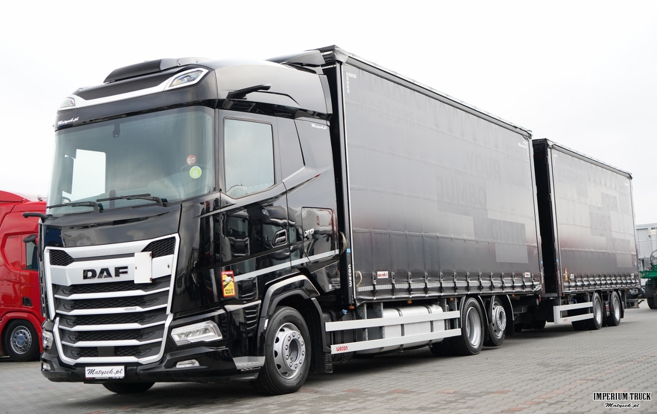 DAF XG 480 / ZESTAW TANDEM / 120 M3 / PRZEJAZDOWY / OŚ PODNOSZONA / KLIMA POSTOJOWA / WECON / SAF / 2023 R - Curtainsider truck: picture 1 DAF XG 480 / ZESTAW TANDEM / 120 M3 / PRZEJAZDOWY / OŚ PODNOSZONA / KLIMA POSTOJOWA / WECON / SAF / 2023 R - Curtainsider truck: picture 1