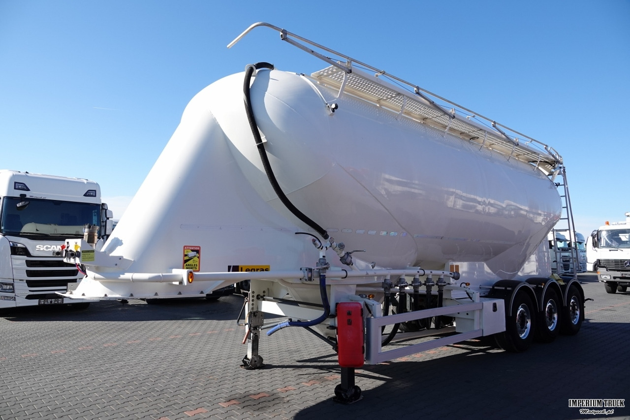 LEGRAS / CEMENTONACZEPA / 3 KOMORY / 38 000 L / SILOS / DO MATERIAŁÓW SYPKICH / OŚ PODNOSZONA / SAF / ALUFELGI - Silo semi-trailer: picture 2 LEGRAS / CEMENTONACZEPA / 3 KOMORY / 38 000 L / SILOS / DO MATERIAŁÓW SYPKICH / OŚ PODNOSZONA / SAF / ALUFELGI - Silo semi-trailer: picture 2