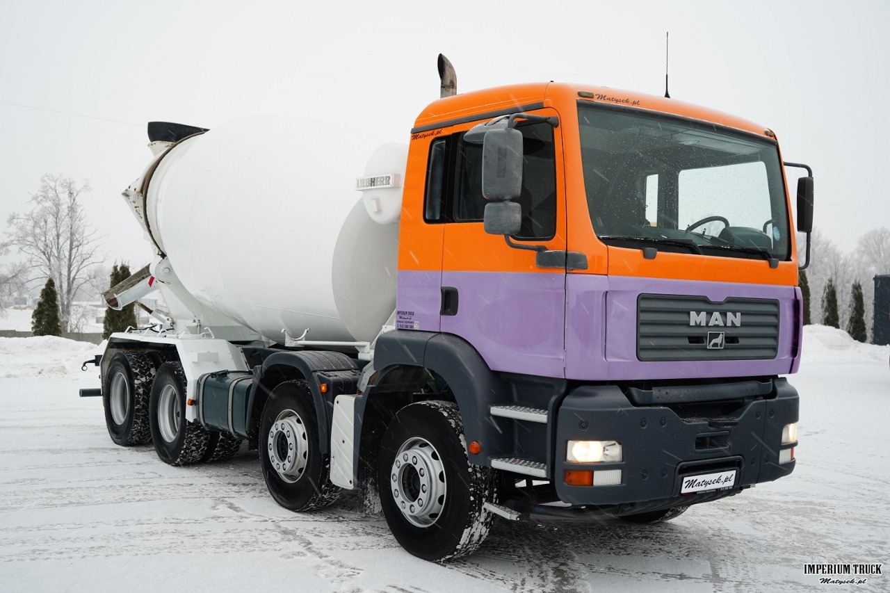 MAN TGA 35. 360 / 8x4 / LIEBHERR 9m3 / BETONOMIESZARKA / GRUSZKA / MANUAL / BETONIARKA - Concrete mixer truck: picture 2 MAN TGA 35. 360 / 8x4 / LIEBHERR 9m3 / BETONOMIESZARKA / GRUSZKA / MANUAL / BETONIARKA - Concrete mixer truck: picture 2
