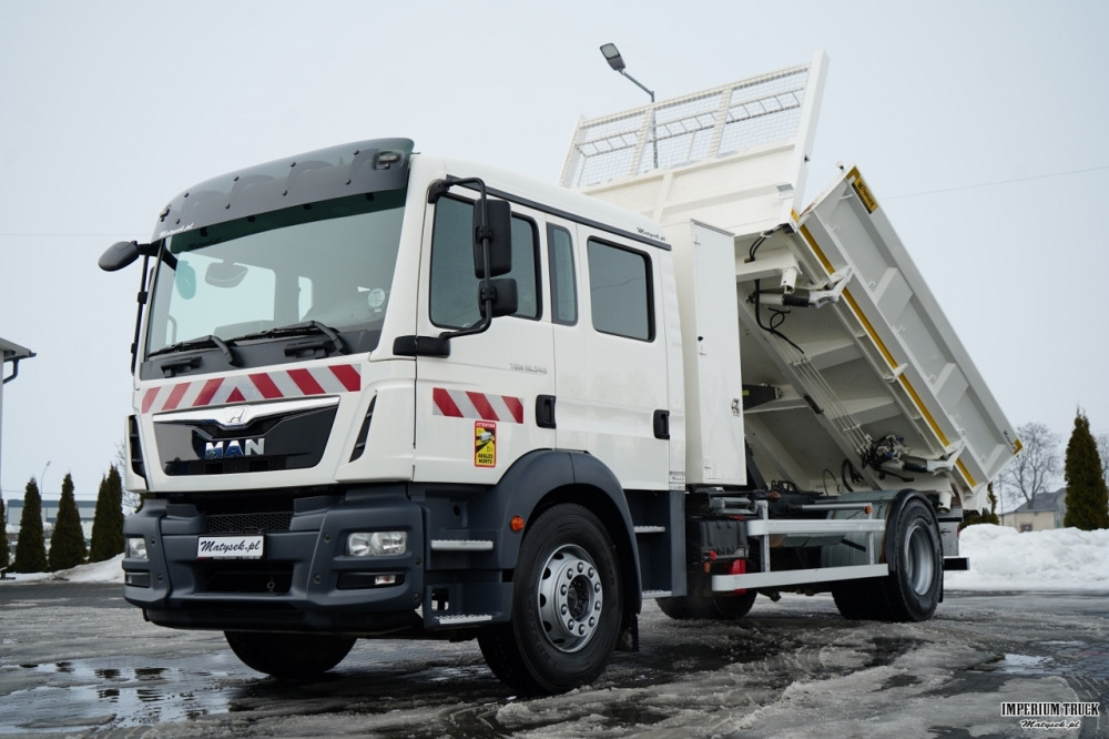MAN TGM 18.340 / 4X2 / 3 STRONNA WYWROTKA / HYDROBURTA / BRYGADÓWKA 7 MIEJSC / BORDMATIC - Tipper: picture 1 MAN TGM 18.340 / 4X2 / 3 STRONNA WYWROTKA / HYDROBURTA / BRYGADÓWKA 7 MIEJSC / BORDMATIC - Tipper: picture 1