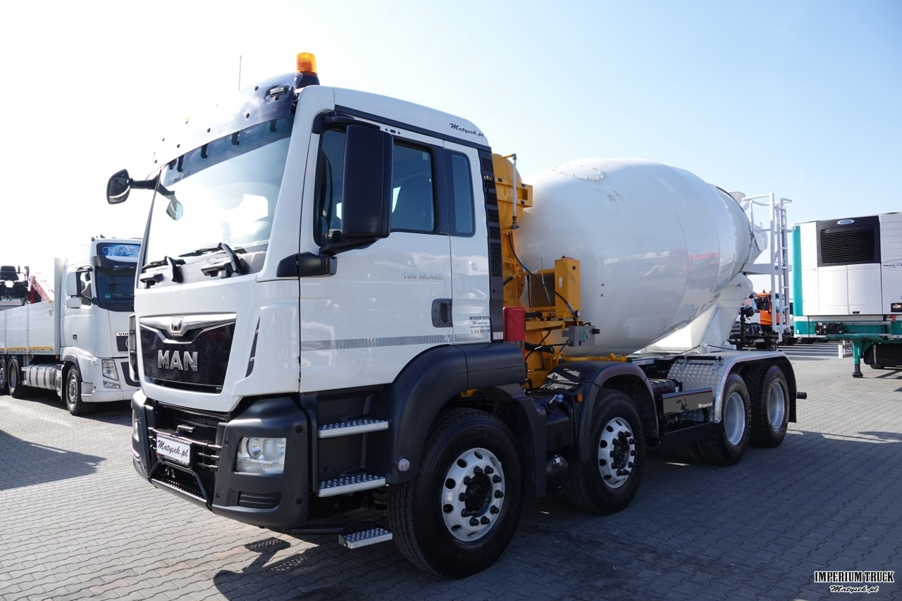 MAN TGS 32.420 / 8x4 / BETONOMIESZARKA IMER / 55 TYS. KM / GRUSZKA 9M3 / 2018 ROK - Concrete mixer truck: picture 4 MAN TGS 32.420 / 8x4 / BETONOMIESZARKA IMER / 55 TYS. KM / GRUSZKA 9M3 / 2018 ROK - Concrete mixer truck: picture 4