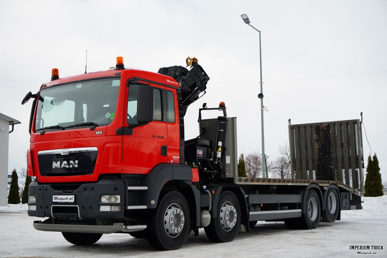 MAN TGS 35.360 / 8x2-4 / LAWETA + HDS HIAB 166 E-2 / NAJAZDY HYDRAULICZNE / WYCIĄGARKA / - Tow truck, Crane truck: picture 1 MAN TGS 35.360 / 8x2-4 / LAWETA + HDS HIAB 166 E-2 / NAJAZDY HYDRAULICZNE / WYCIĄGARKA / - Tow truck, Crane truck: picture 1