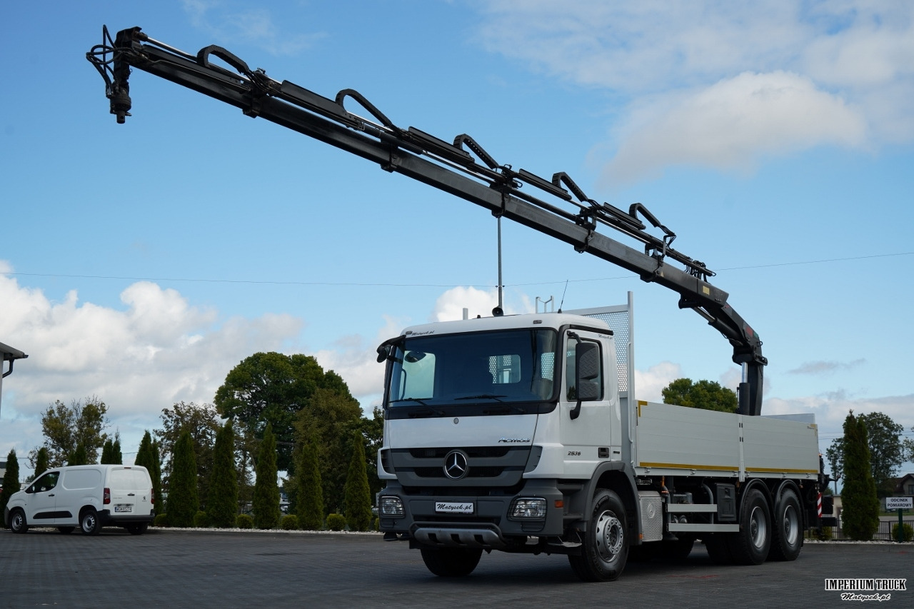 MERCEDES ACTROS 2636 / 6x4 / SKRZYNIOWY 6,5 M + HDS HIAB 166 E-5 HIDUO / WYSUW 15 M / MOCNA PODŁOGA / STEROWANIE RADIOWE / ROTATOR / SPROWADZONY - Dropside/ Flatbed truck, Crane truck: picture 2 MERCEDES ACTROS 2636 / 6x4 / SKRZYNIOWY 6,5 M + HDS HIAB 166 E-5 HIDUO / WYSUW 15 M / MOCNA PODŁOGA / STEROWANIE RADIOWE / ROTATOR / SPROWADZONY - Dropside/ Flatbed truck, Crane truck: picture 2