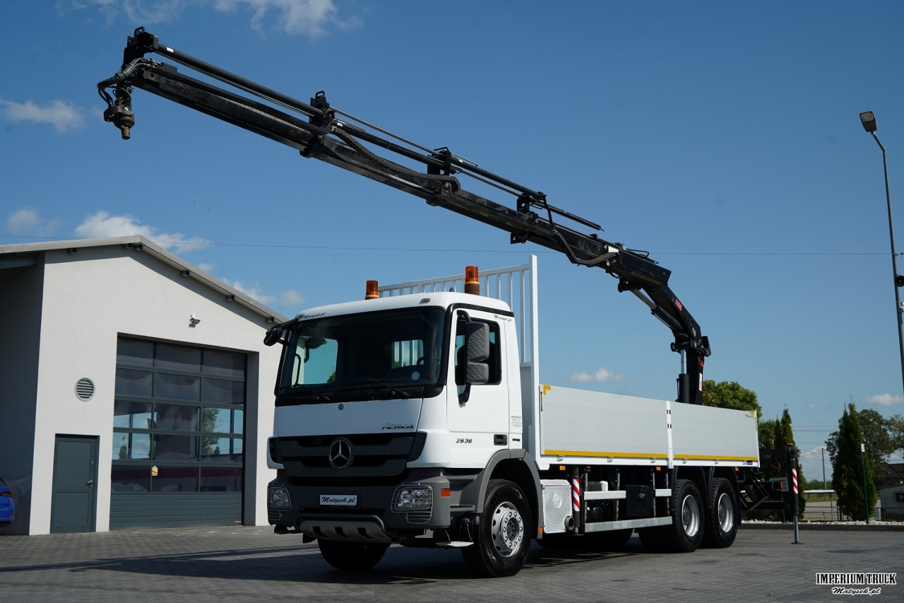 MERCEDES ACTROS 2636 / 6x4 / SKRZYNIOWY 7 M + HDS HIAB 211- WYSÓW 12,6 M / MOCNA PODŁOGA / STEROWANIE RADIOWE / ROTATOR / SPROWADZONY - Dropside/ Flatbed truck, Crane truck: picture 1 MERCEDES ACTROS 2636 / 6x4 / SKRZYNIOWY 7 M + HDS HIAB 211- WYSÓW 12,6 M / MOCNA PODŁOGA / STEROWANIE RADIOWE / ROTATOR / SPROWADZONY - Dropside/ Flatbed truck, Crane truck: picture 1