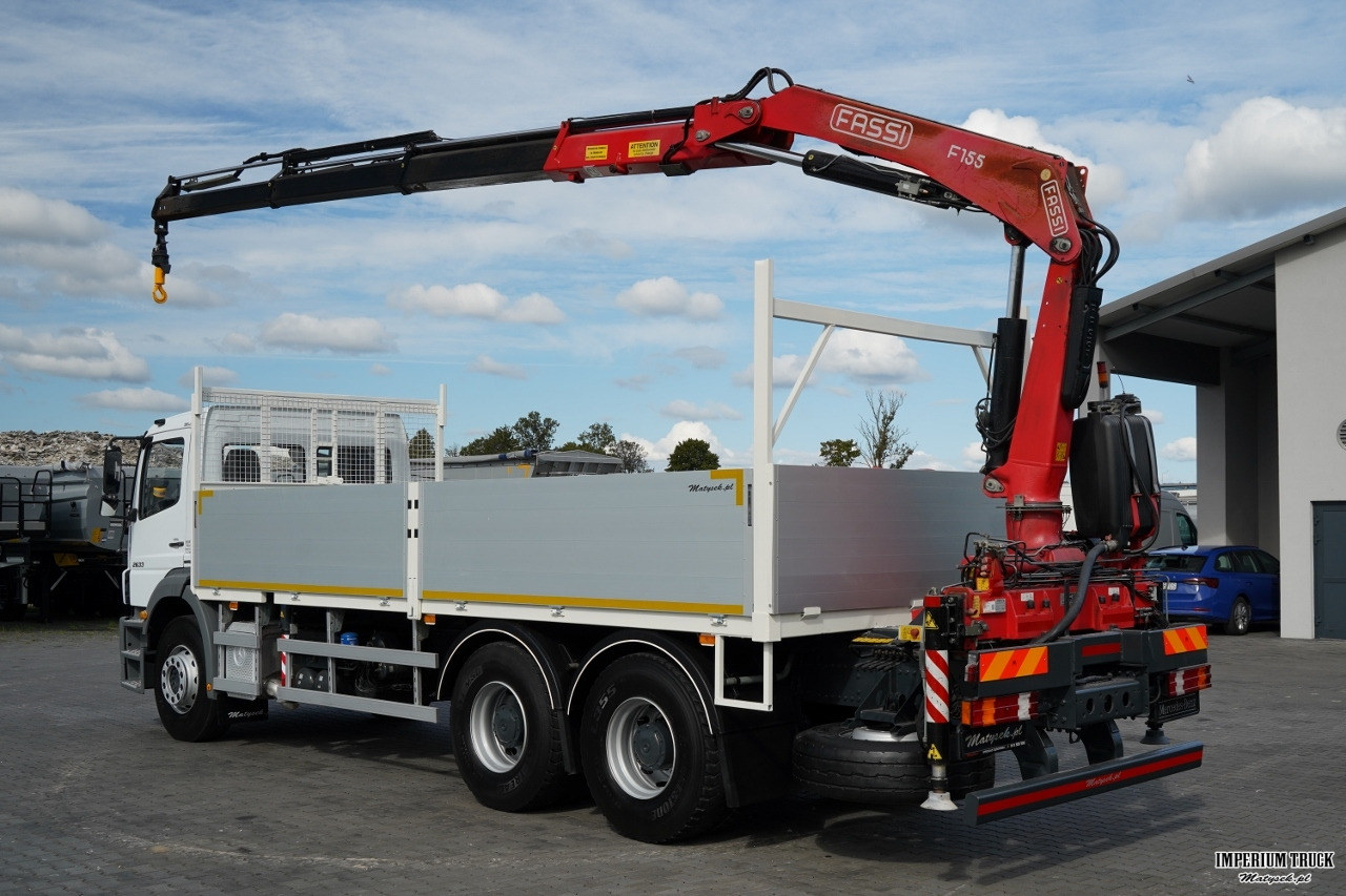 MERCEDES / AXOR 2633 / 6X4 / SKRZYNIOWY - 6,55 M / MOCNA PODŁOGA / HDS FASSI F155 / wysów: 10 M / MAX UDŹWIG 6 000 KG / MANUAL / STEROWANIE RADIOWE / - Dropside/ Flatbed truck, Crane truck: picture 4 MERCEDES / AXOR 2633 / 6X4 / SKRZYNIOWY - 6,55 M / MOCNA PODŁOGA / HDS FASSI F155 / wysów: 10 M / MAX UDŹWIG 6 000 KG / MANUAL / STEROWANIE RADIOWE / - Dropside/ Flatbed truck, Crane truck: picture 4