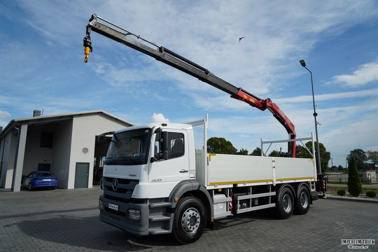 MERCEDES / AXOR 2633 / 6X4 / SKRZYNIOWY - 6,55 M / MOCNA PODŁOGA / HDS FASSI F155 / wysów: 10 M / MAX UDŹWIG 6 000 KG / MANUAL / STEROWANIE RADIOWE / - Dropside/ Flatbed truck, Crane truck: picture 2 MERCEDES / AXOR 2633 / 6X4 / SKRZYNIOWY - 6,55 M / MOCNA PODŁOGA / HDS FASSI F155 / wysów: 10 M / MAX UDŹWIG 6 000 KG / MANUAL / STEROWANIE RADIOWE / - Dropside/ Flatbed truck, Crane truck: picture 2