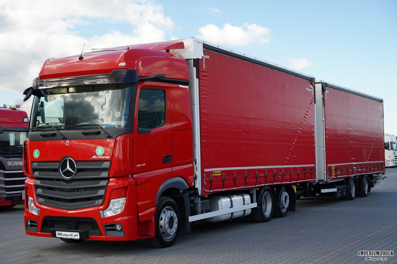 MERCEDES-BENZ ACTROS 2545 / ZESTAW TANDEM 120 M3 / PRZEJAZDOWY / 6x2 / OŚ PODNOSZONA / BIG SPACE / WIELTON / 2021 - Curtainsider truck: picture 2 MERCEDES-BENZ ACTROS 2545 / ZESTAW TANDEM 120 M3 / PRZEJAZDOWY / 6x2 / OŚ PODNOSZONA / BIG SPACE / WIELTON / 2021 - Curtainsider truck: picture 2