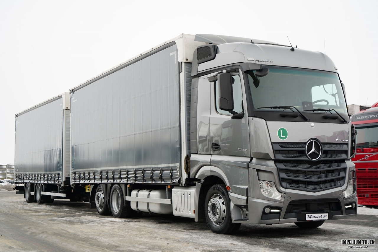 MERCEDES-BENZ ACTROS 2545 / ZESTAW TANDEM 120 M3 / STREAM SPACE / OŚ SKRETNA / WIELTON / ZAWIESIE NA WÓZEK / - Curtainsider truck: picture 4 MERCEDES-BENZ ACTROS 2545 / ZESTAW TANDEM 120 M3 / STREAM SPACE / OŚ SKRETNA / WIELTON / ZAWIESIE NA WÓZEK / - Curtainsider truck: picture 4