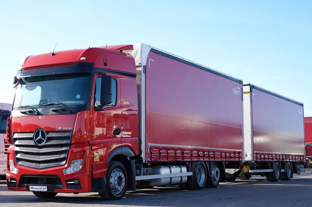 Mercedes-Benz ACTROS 2548 / ZESTAW TANDEM 120 M3 / PRZEJAZDOWY - Curtainsider truck: picture 1 Mercedes-Benz ACTROS 2548 / ZESTAW TANDEM 120 M3 / PRZEJAZDOWY - Curtainsider truck: picture 1