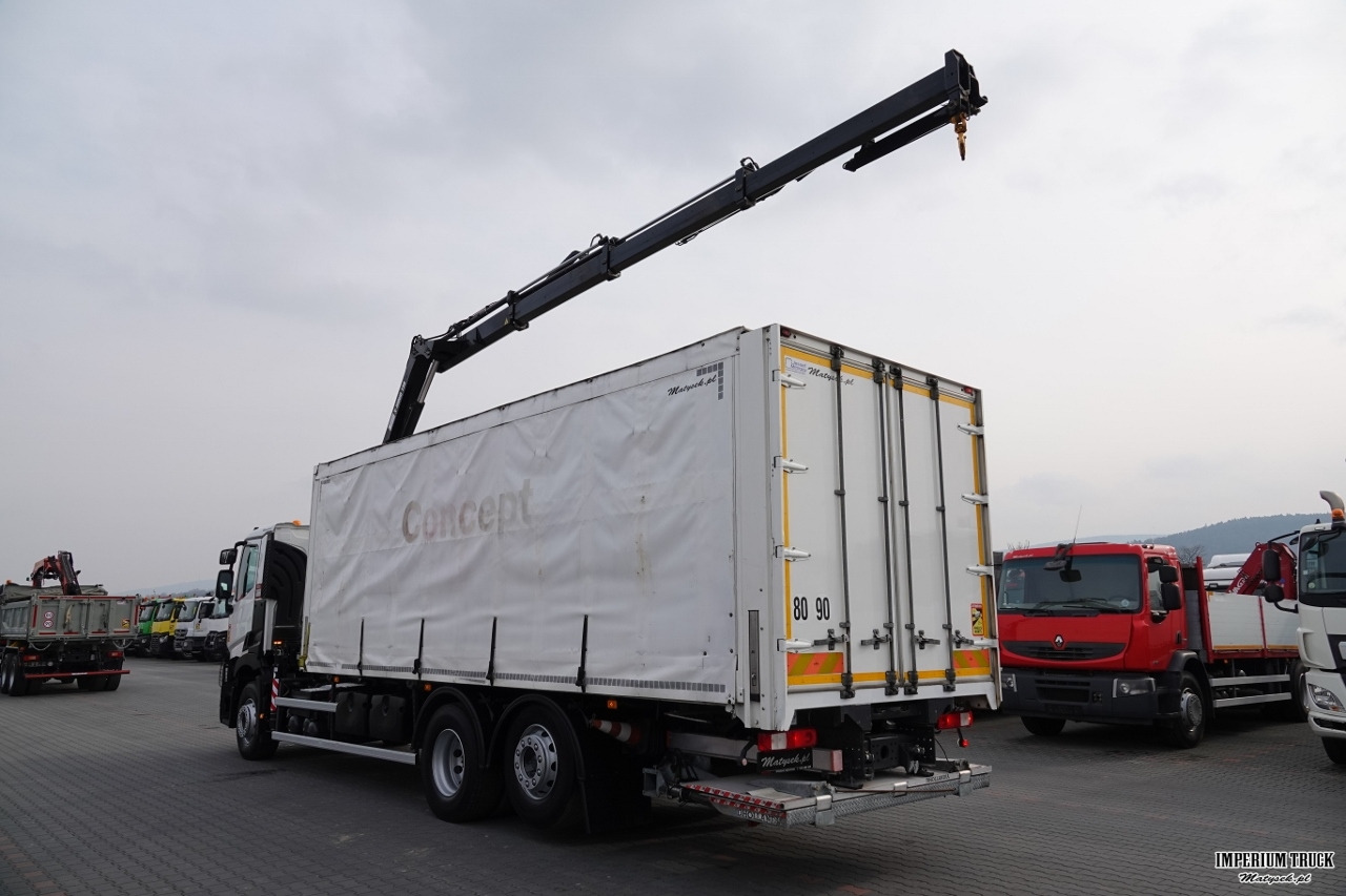 RENAULT C 380 / 6x2 / SKRZYNIOWY / HDS HIAB 138 B-3 WYSÓW 10,5 M / ROTATOR / STEROWANIE RADIOWE / + WINDA ZAŁADOWCZA / ZABUDOWA FIRANKA ZSUWANA / EURO 6 - Curtainsider truck, Crane truck: picture 5 RENAULT C 380 / 6x2 / SKRZYNIOWY / HDS HIAB 138 B-3 WYSÓW 10,5 M / ROTATOR / STEROWANIE RADIOWE / + WINDA ZAŁADOWCZA / ZABUDOWA FIRANKA ZSUWANA / EURO 6 - Curtainsider truck, Crane truck: picture 5