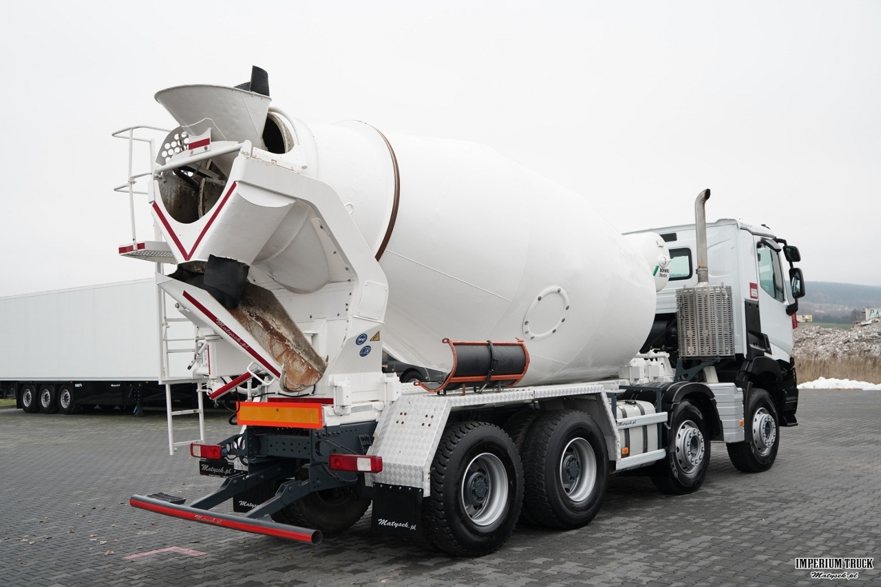 RENAULT C 380 / 8X4 / BETONOMIESZARKA / GRUSZKA / SCHWING STETTER 9 M3 / EURO 6 / - Concrete mixer truck: picture 4 RENAULT C 380 / 8X4 / BETONOMIESZARKA / GRUSZKA / SCHWING STETTER 9 M3 / EURO 6 / - Concrete mixer truck: picture 4