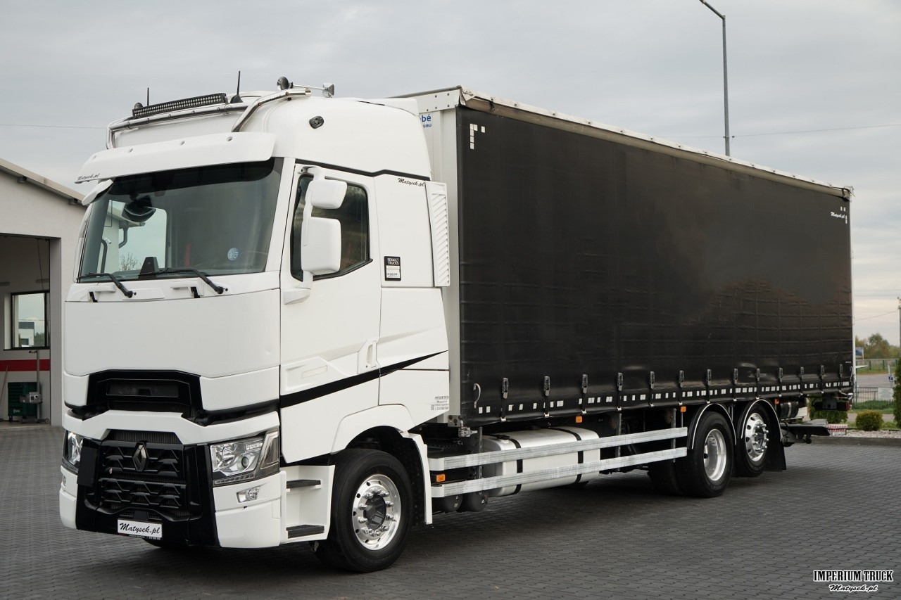 RENAULT T 440 / 6X2 / SOLÓWKA / FIRANKA 9.5 M / KLIMA POSTOJOWA / WINDA / ALUFELGI / OŚ PODNOSZONA - Curtainsider truck: picture 1 RENAULT T 440 / 6X2 / SOLÓWKA / FIRANKA 9.5 M / KLIMA POSTOJOWA / WINDA / ALUFELGI / OŚ PODNOSZONA - Curtainsider truck: picture 1