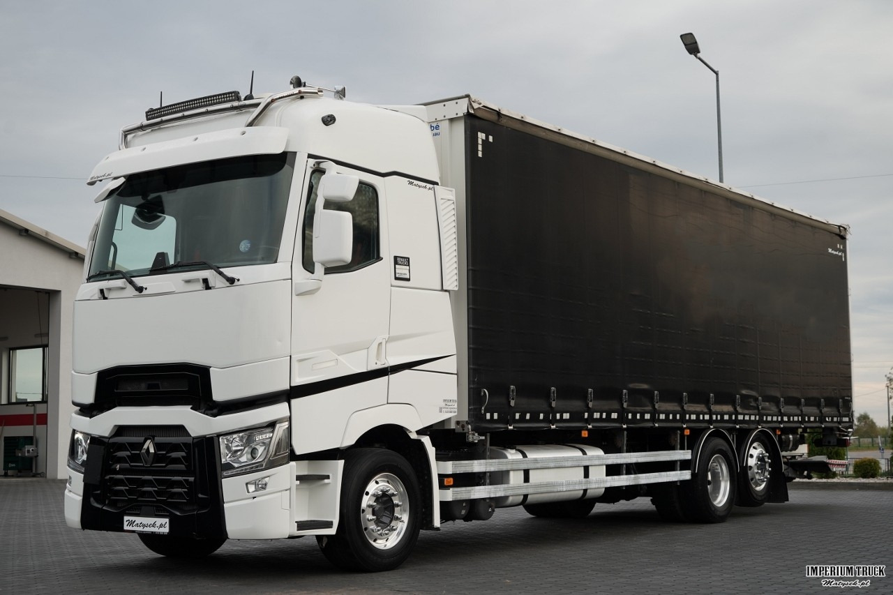 RENAULT T 440 / 6X2 / SOLÓWKA / FIRANKA 9.5 M / KLIMA POSTOJOWA / WINDA / ALUFELGI / OŚ PODNOSZONA - Curtainsider truck: picture 2 RENAULT T 440 / 6X2 / SOLÓWKA / FIRANKA 9.5 M / KLIMA POSTOJOWA / WINDA / ALUFELGI / OŚ PODNOSZONA - Curtainsider truck: picture 2