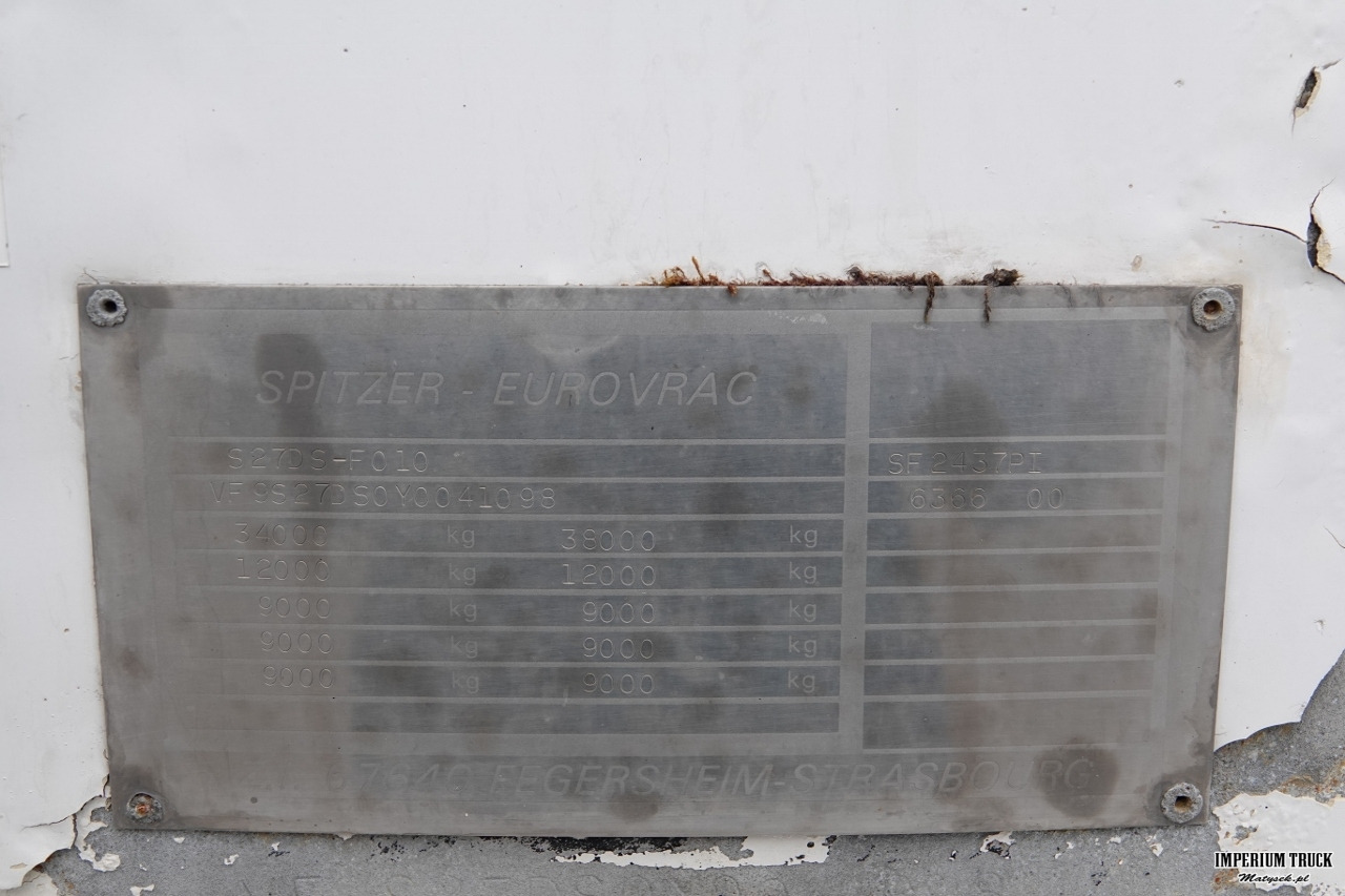 Silo semi-trailer SPITZER CEMENTONACZEPA / 37 000 L / SILOS / 3 KOMORY / OSIE SAF / ALUFELGI: picture 22