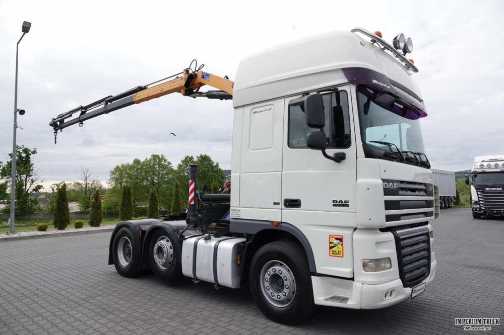 DAF XF 105.510 / CIĄGNIK SIODŁOWY PUSHER / + HDS COPMA 160.5 / WYSÓW - 13 M / UDŹWIG - 7 040 KG / SPROWADZONY - Tractor unit: picture 2 DAF XF 105.510 / CIĄGNIK SIODŁOWY PUSHER / + HDS COPMA 160.5 / WYSÓW - 13 M / UDŹWIG - 7 040 KG / SPROWADZONY - Tractor unit: picture 2