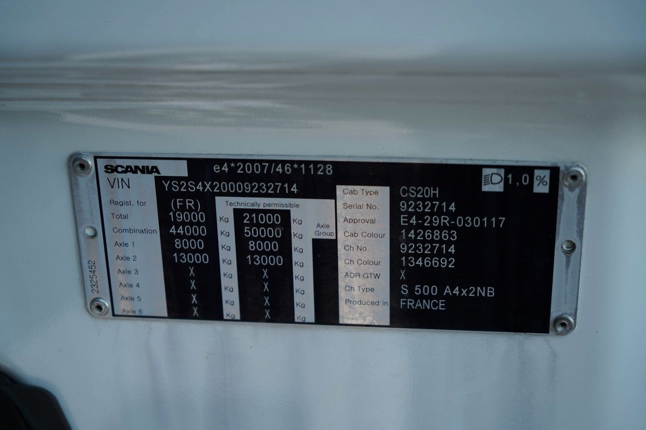 Tractor unit Scania S 500 / RETARDER / FULL AIRMATIC / ALUFELGI /: picture 37 Tractor unit Scania S 500 / RETARDER / FULL AIRMATIC / ALUFELGI /: picture 37