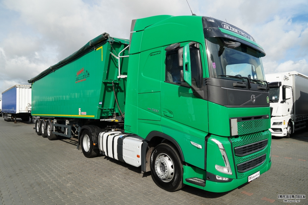 VOLVO FH 500 / ZESTAW / HYDRAULIKA / RETARDER / I-SAVE / KLIMA POSTOJOWA + KEMPF WYWROTKA 60m3 / OŚ PODNOSZONA / 2021 - Tractor unit, Tipper semi-trailer: picture 3 VOLVO FH 500 / ZESTAW / HYDRAULIKA / RETARDER / I-SAVE / KLIMA POSTOJOWA + KEMPF WYWROTKA 60m3 / OŚ PODNOSZONA / 2021 - Tractor unit, Tipper semi-trailer: picture 3