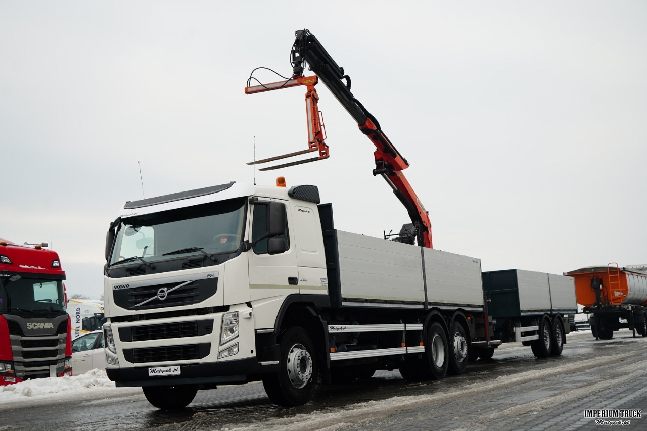 VOLVO FM 450 / ZESTAW SKRZYNIOWY / HDS PALFINGER PK 16001-K / ROTATOR / WIDŁY / PRZYCZEPA / MANUAL / - Dropside/ Flatbed truck, Crane truck: picture 1 VOLVO FM 450 / ZESTAW SKRZYNIOWY / HDS PALFINGER PK 16001-K / ROTATOR / WIDŁY / PRZYCZEPA / MANUAL / - Dropside/ Flatbed truck, Crane truck: picture 1