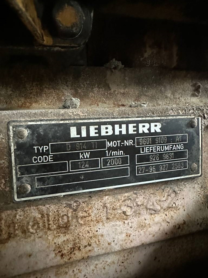 Liebherr D 914 T1 ENGINE - Engine for Construction machinery: picture 2 Liebherr D 914 T1 ENGINE - Engine for Construction machinery: picture 2