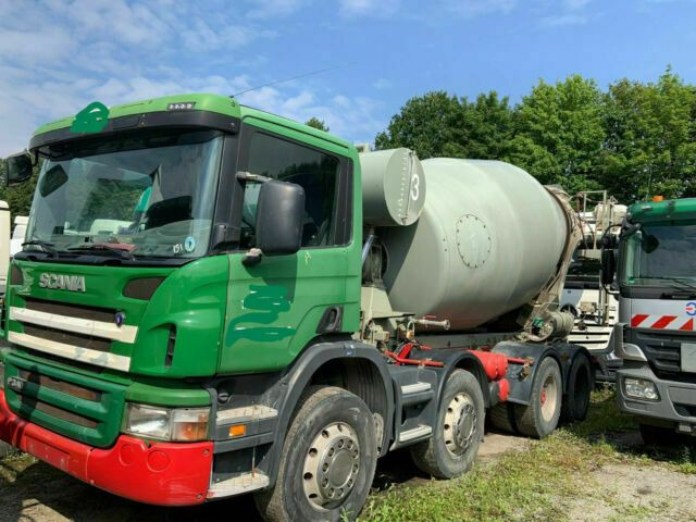 Scania P340PS 8x4 Blatt/Blatt 1-Hand - Concrete mixer truck: picture 2 Scania P340PS 8x4 Blatt/Blatt 1-Hand - Concrete mixer truck: picture 2
