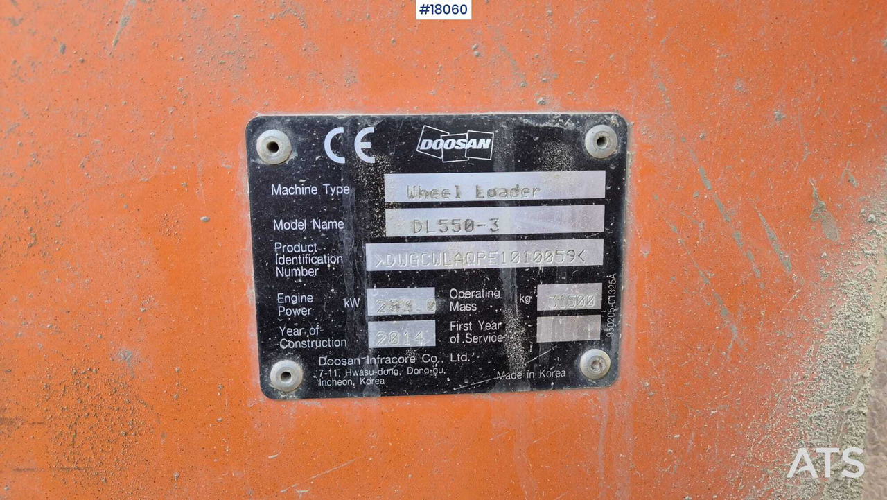 Wheel loader DOOSAN DL550-3 wheel loader (2014): picture 28
