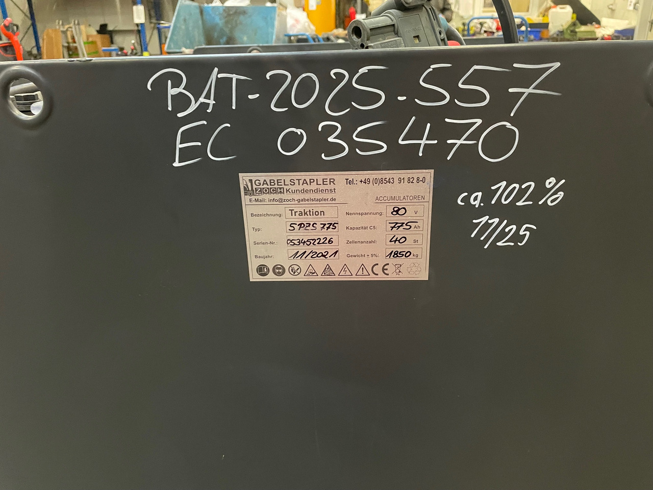 80 Volt I 5 PZS 775 - Battery for Forklift: picture 3 80 Volt I 5 PZS 775 - Battery for Forklift: picture 3