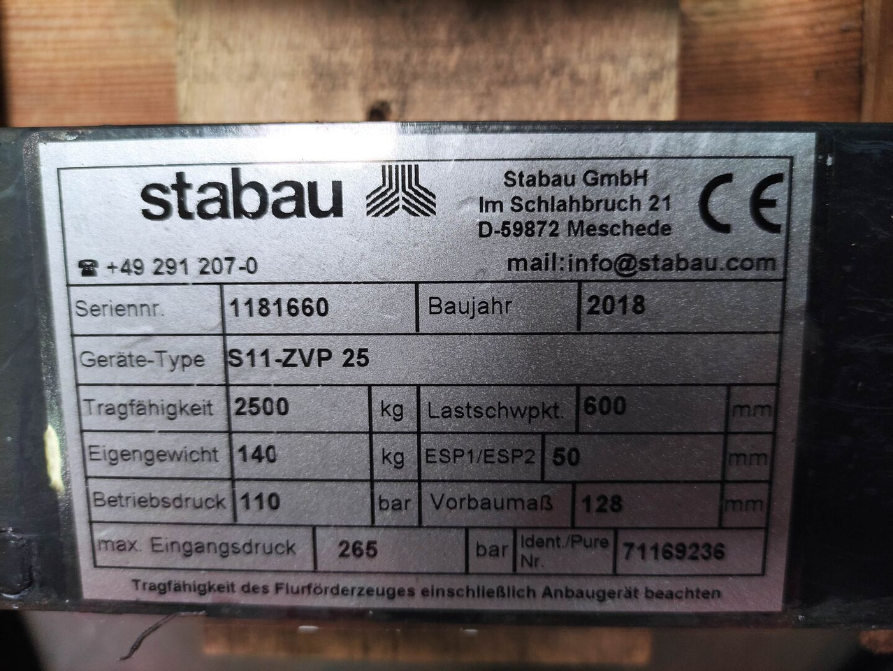 Stabau S11-ZVP25 - Other machinery: picture 5 Stabau S11-ZVP25 - Other machinery: picture 5