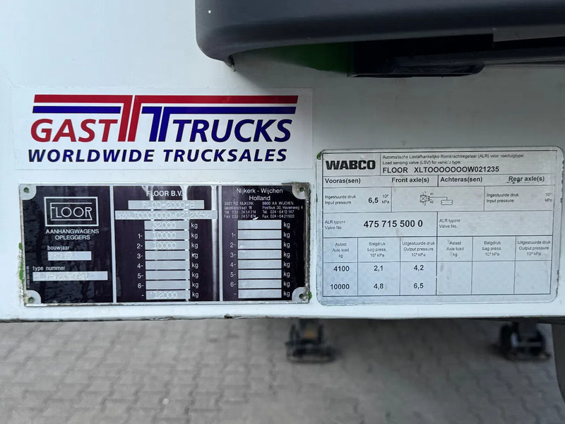 Refrigerator semi-trailer Floor Carrier Vector 1800mt / Stuur-as / 3T Laadklep / Bpw-Axle: picture 12