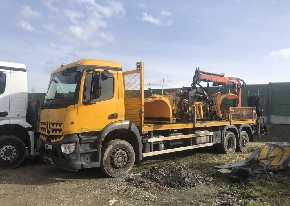 Dropside/ Flatbed truck Mercedes-Benz Arocs 2527 6x2 HDS atlas 105.2-2AL skrzynia: picture 6