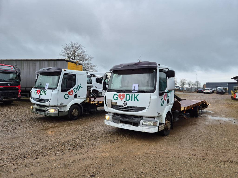 Renault 220 Machine/auto Transport and crane(2 stk) - Autotransporter truck: picture 1 Renault 220 Machine/auto Transport and crane(2 stk) - Autotransporter truck: picture 1