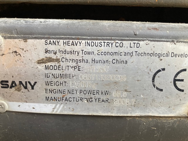 PELLE SUR CHENILLES SANY SY 135 C - Crawler excavator: picture 2 PELLE SUR CHENILLES SANY SY 135 C - Crawler excavator: picture 2