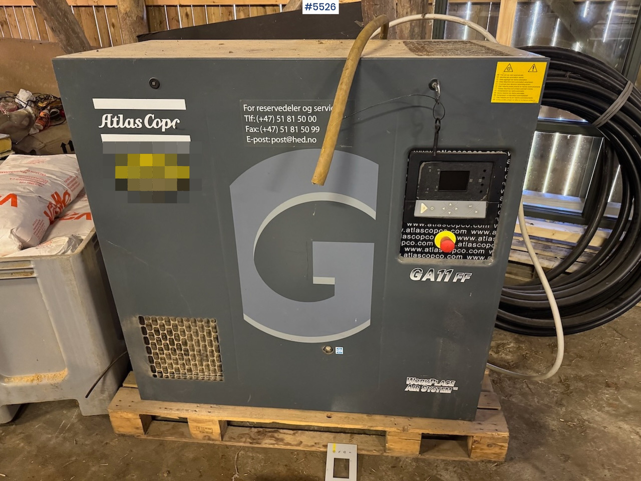 2012 Atlas Copco Airpower GA11FF - Air compressor: picture 1 2012 Atlas Copco Airpower GA11FF - Air compressor: picture 1