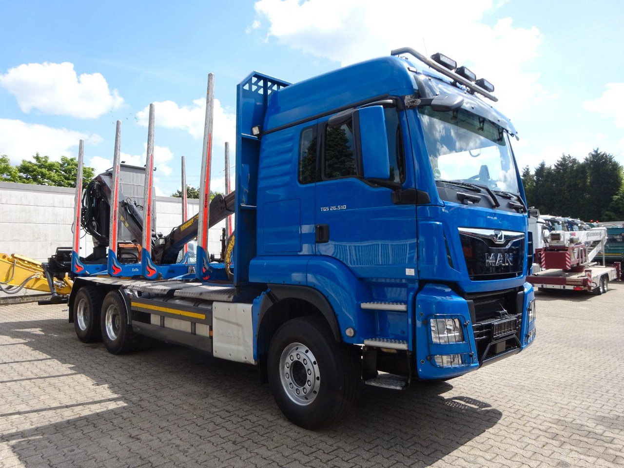 Logging truck, Crane truck MAN 26.510 mit KESLA 2112 Holzkran+Kabine+Greifer: picture 10