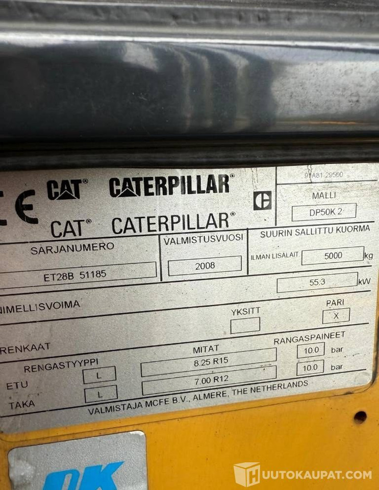 Cat DP50K2, 2008, 6 077 h Trukki, Lempäälä - Diesel forklift: picture 2 Cat DP50K2, 2008, 6 077 h Trukki, Lempäälä - Diesel forklift: picture 2