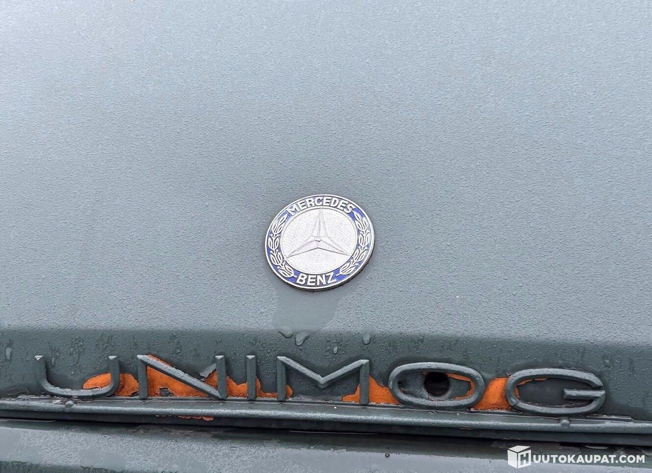 Tipper, Crane truck Mercedes-Benz UNIMOG, 5-seat cab, NUMMI crane, 1980, Vihti: picture 15