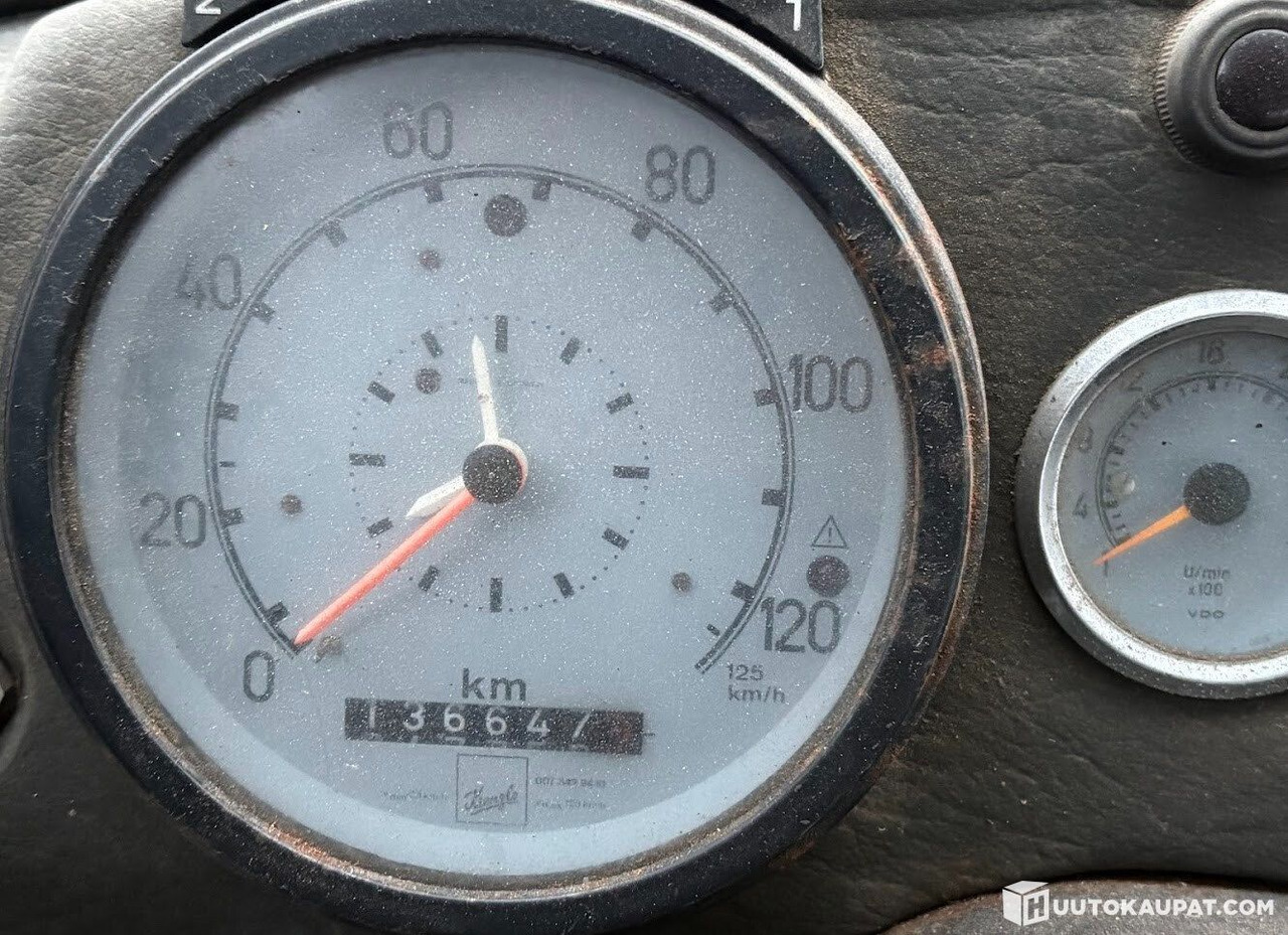 Tipper, Crane truck Mercedes-Benz UNIMOG, 5-seat cab, NUMMI crane, 1980, Vihti: picture 17