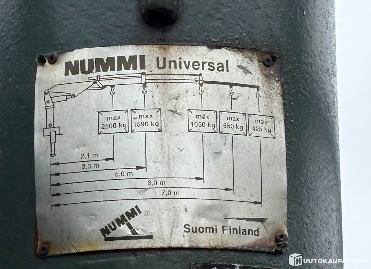 Tipper, Crane truck Mercedes-Benz UNIMOG, 5-seat cab, NUMMI crane, 1980, Vihti: picture 11