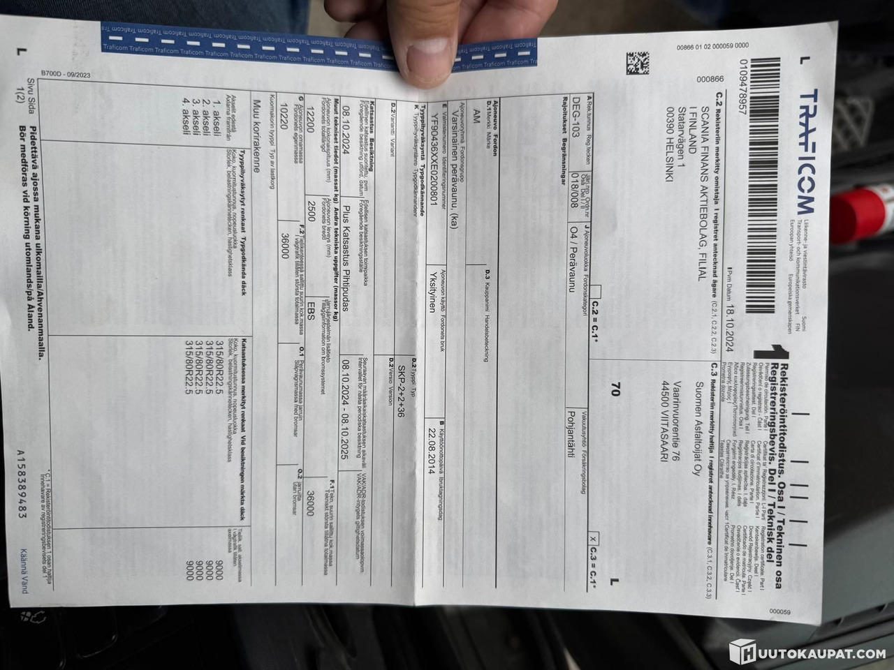 Leasing of  Scania R730, 2013, Viitasaari Scania R730, 2013, Viitasaari: picture 21