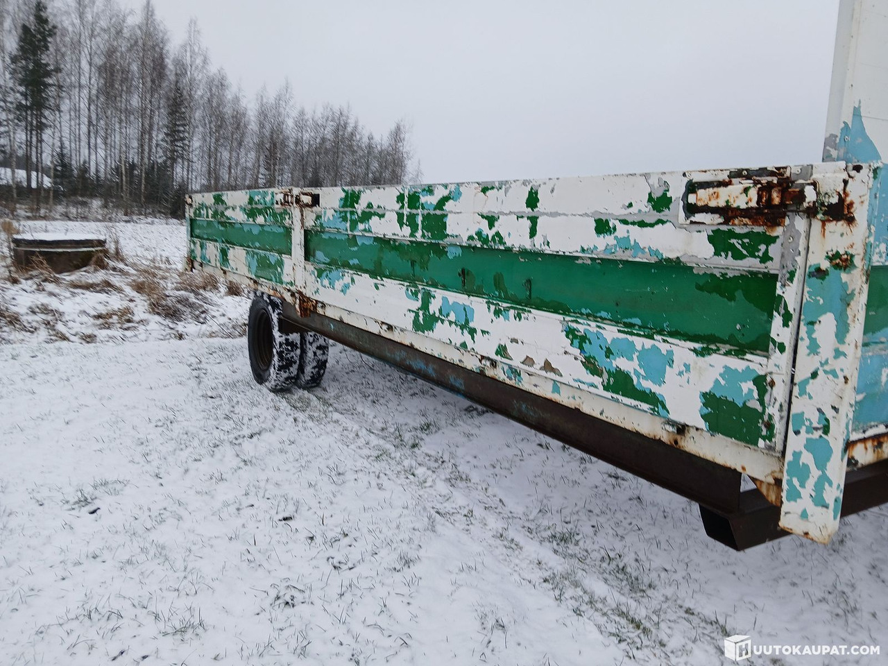 Tractor-pulled frame for a hay cart, log trailer, cabin base orconstruction., Salo - Dropside/ Flatbed trailer: picture 4 Tractor-pulled frame for a hay cart, log trailer, cabin base orconstruction., Salo - Dropside/ Flatbed trailer: picture 4