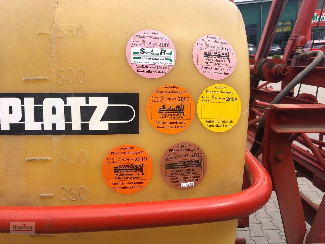 Platz 600 Liter - Tractor mounted sprayer: picture 5 Platz 600 Liter - Tractor mounted sprayer: picture 5