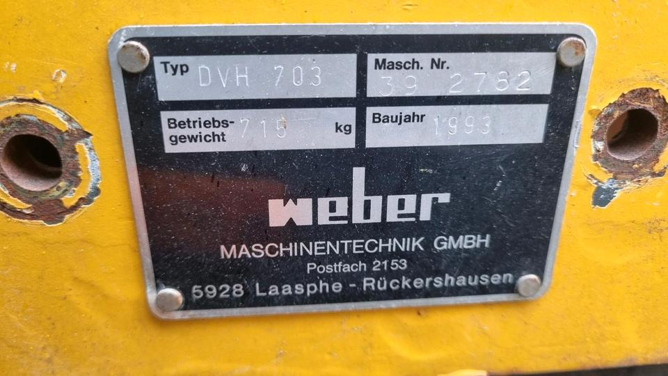 DVH 701 Weber Walze Glattmantel Walze Rüttelwalze Dublex Vibrationswalze Rüttelplatte Strassenwalze Plattenverdichter DVH 603 - Mini roller: picture 5 DVH 701 Weber Walze Glattmantel Walze Rüttelwalze Dublex Vibrationswalze Rüttelplatte Strassenwalze Plattenverdichter DVH 603 - Mini roller: picture 5